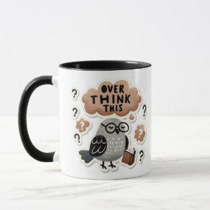 Caneca Pombo Confuso - Diário Engraçado "OverThink This"