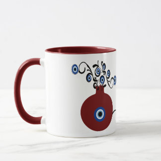 Caneca pomegranate with evil eye mug