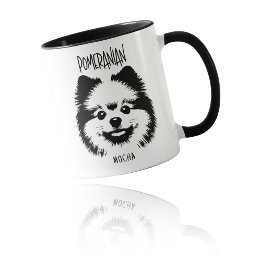 Caneca Pomeranian Breed Edgy Pop Art Custom Dog Lover