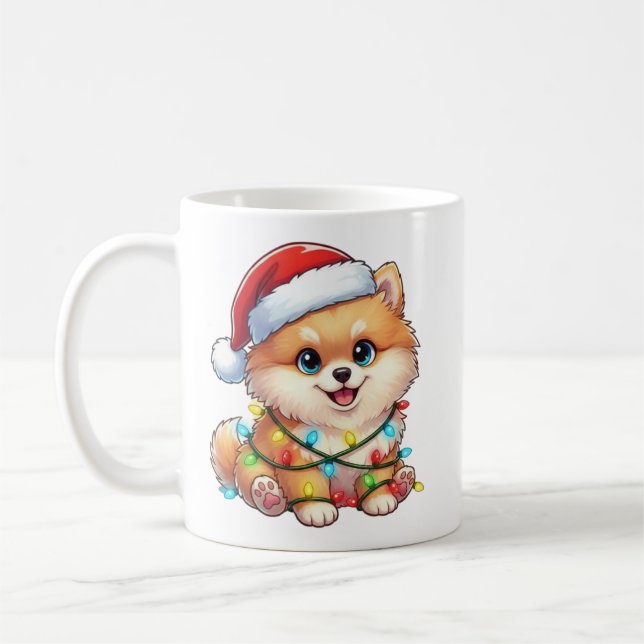 Caneca Pomeraniana de Natal Bonita (Esquerda)