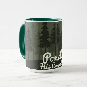 Caneca Ponderar Sua Criação Reflexão Islâmica da Flores
