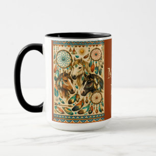 Caneca Pôneis Apanhadores de Sonhos