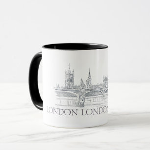 Caneca Ponte de Londres e Sketch Big Ben Iconic