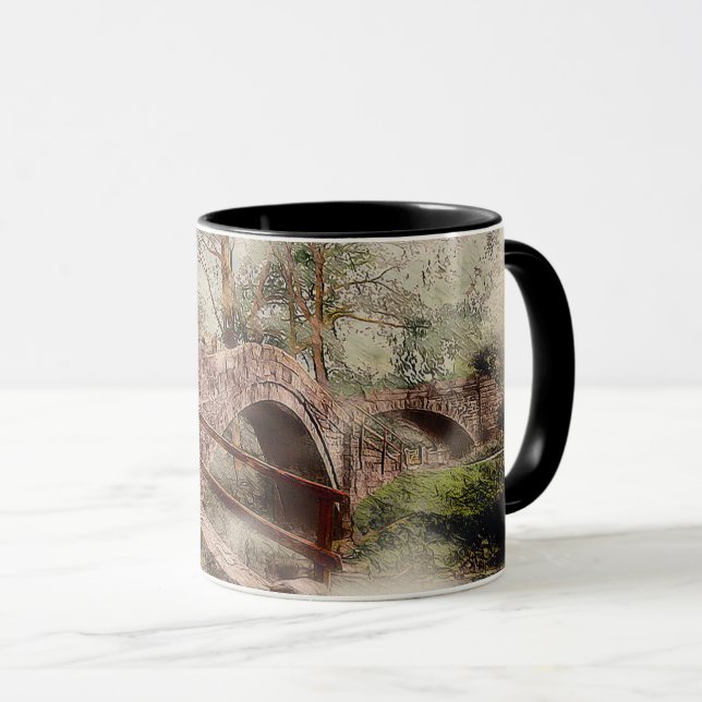 Caneca Ponte do Mendigo Glaisdale - Atmosférico Yorkshire (Frente Esquerda)