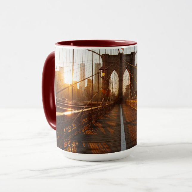 Caneca Ponte do Nova Iorque Brooklyn (Frente Esquerda)
