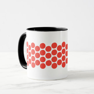 Caneca Pontinhos Vermelhos e Pretos Modernos e Ousados