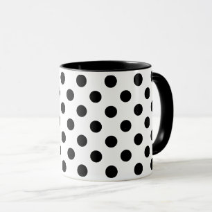 Caneca Pontos à la Metade do Século Preto no Branco