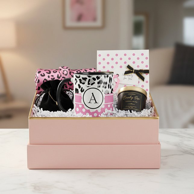 Caneca Pontos e impressão monogramas de fêmeas (Criador carregado)