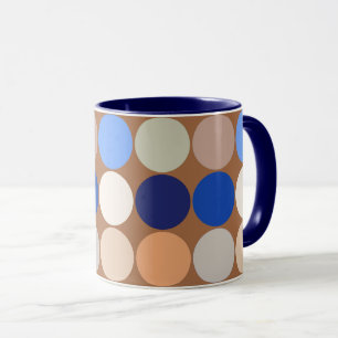 Caneca Pontos gigantes do século médio, Taupe Tan, Beige 