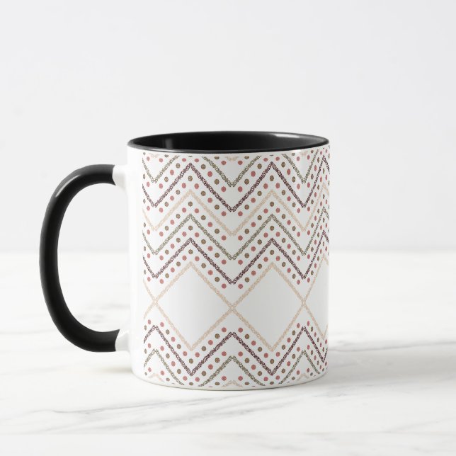 Caneca Pontos vermelhos impressionantes em um fundo branc (Esquerda)