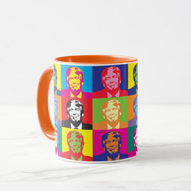 Caneca Pop Art Presidente Trump (Frente Esquerda)