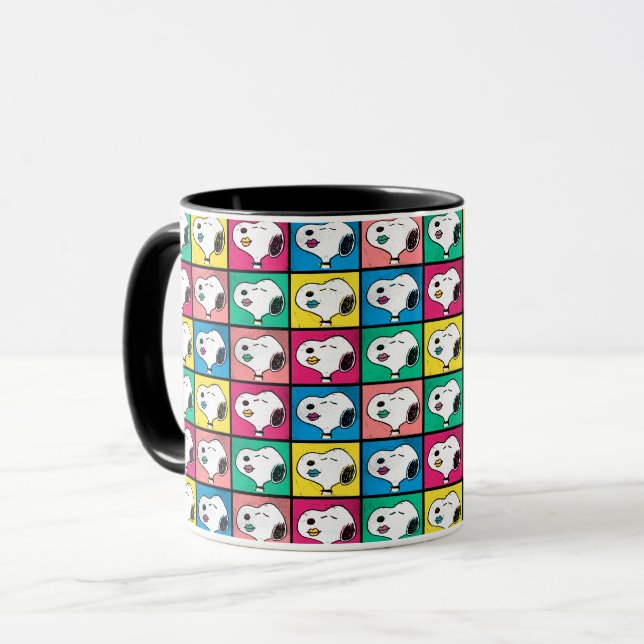 Caneca Pop Art Snoopy Lábios | Padrão Mod for You (Frente Esquerda)