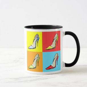 Caneca Pop Art Stilettos Café Mug, Tema da Moda