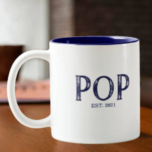 Caneca Pop Azul Ano Estabelecido
