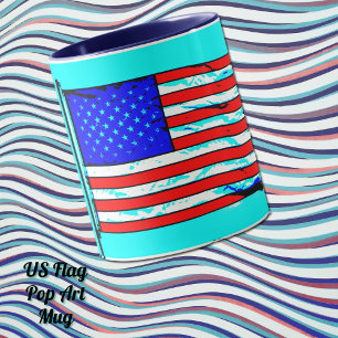 Caneca Pop de pintura de galinha americana