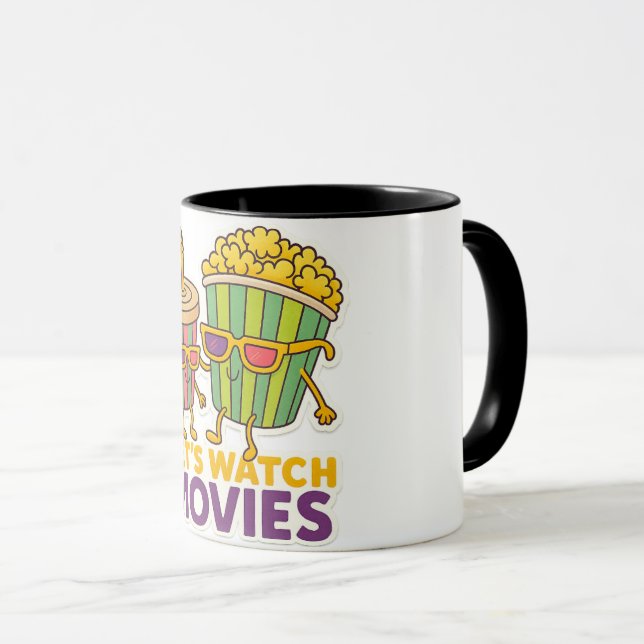 Caneca Popcorn & Soda Duo – Movie Night Vibes (Frente Esquerda)