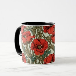 Caneca Poppies Café Mug