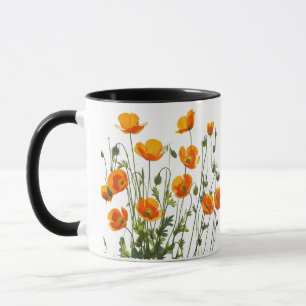 Caneca Poppies californianos/galeses. presente de dia de
