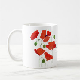 Caneca Poppies de Campo de Escarlate Chic Ringer Coffee M