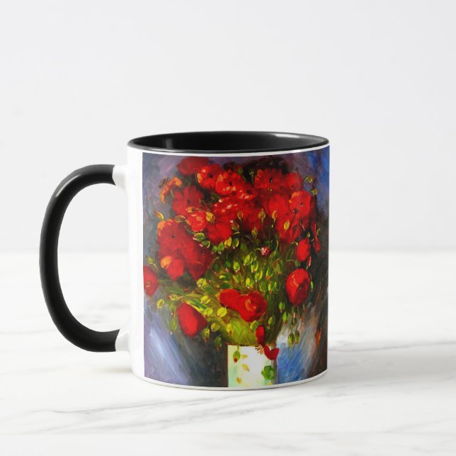 Caneca Poppies Vermelhos Van Gogh (Esquerda)
