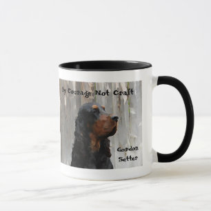 Caneca Por Coragem Não Artesanato, Gordon Setter Cerâmica
