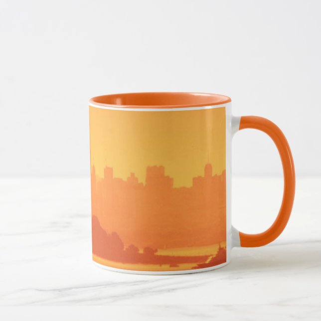Caneca Por do sol brilhante de San Francisco (Direita)