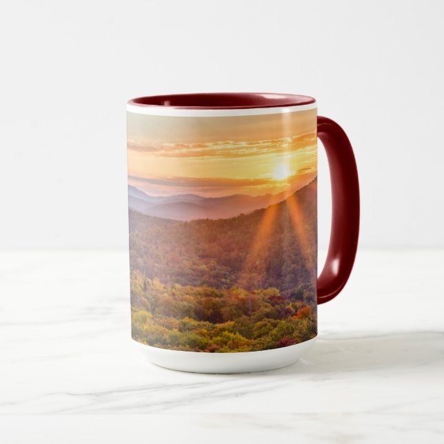 Caneca Pôr do sol de outono de Beacon Heights (Frente Esquerda)