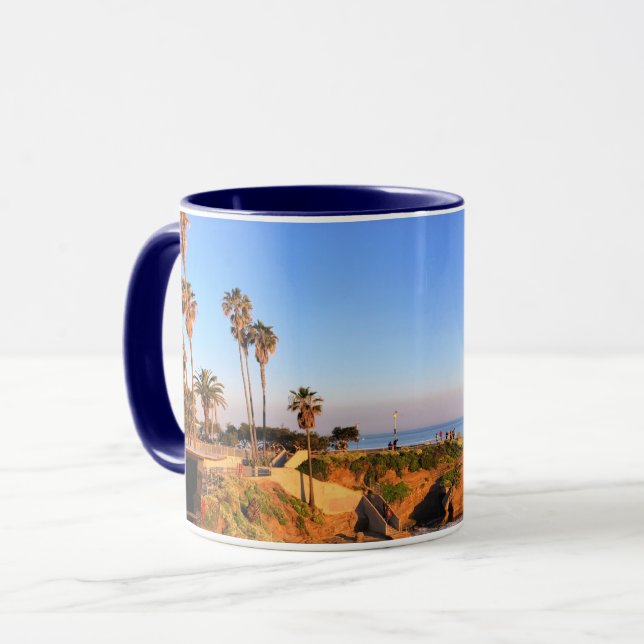 Caneca Pôr do sol em San Diego (Frente Esquerda)