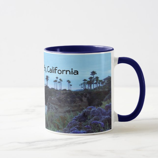 Caneca Pôr do sol litoral bonito da praia de Califórnia (Direita)