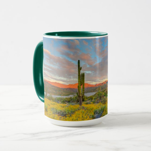 Caneca Pôr do Sol na Paisagem do Deserto (Frente Esquerda)