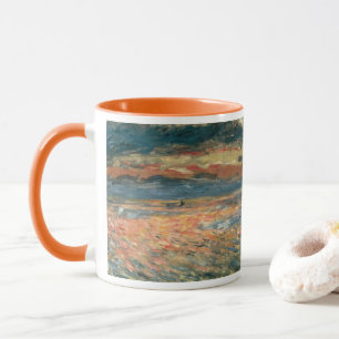 Caneca Pôr do sol no mar de Pierre Renoir, Arte Fino Anti
