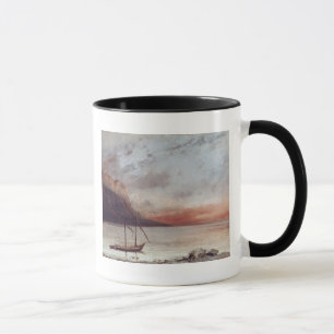 Caneca Por do sol sobre o lago Leman, 1874