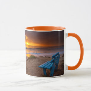 Caneca Pôr do sol sobre o oceano Pacífico