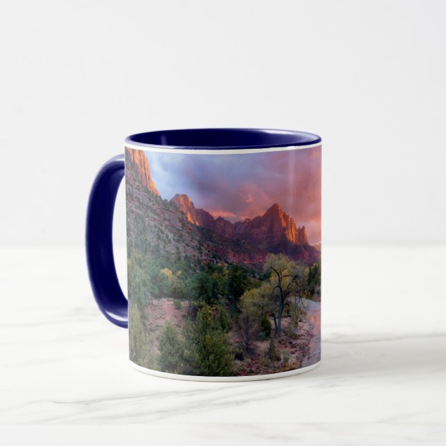 Caneca Pôr do sol sobre o vigia (Frente Esquerda)