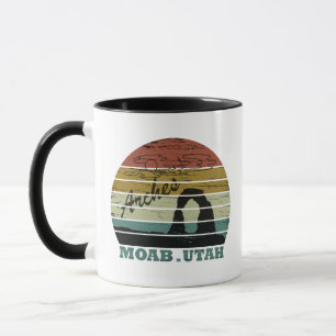 Caneca Pôr do sol vintage - Moab Utah - Parque Nacional A