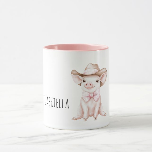 Caneca Porco da Pink Bow Farm (Centro)