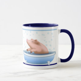 Caneca Porco que toma o banho