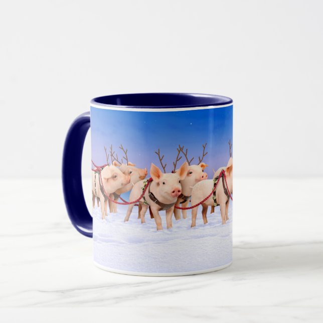 Caneca Porcos de Reindeer (Frente Esquerda)