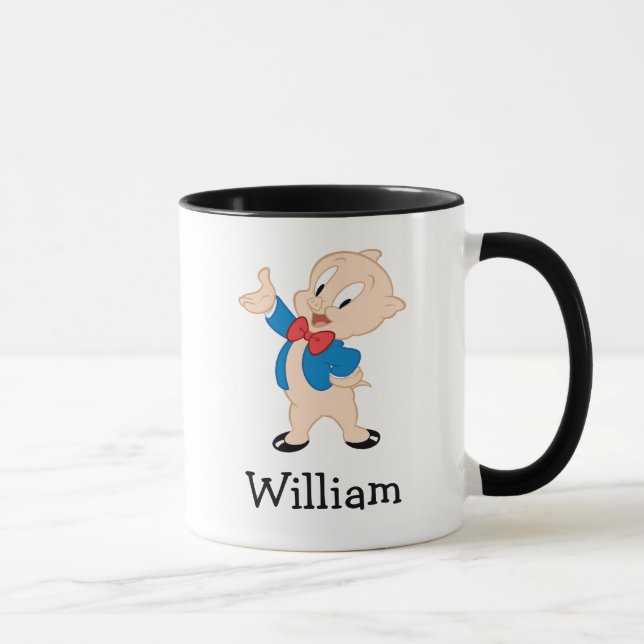 Caneca Porky Pig | Pose Clássica (Direita)