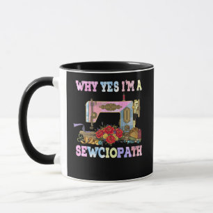Caneca Porque sou um Sewciopath Sewing Quilts