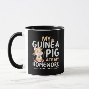 Caneca Porquinho-da-índia Fofo Comeu Minha Lição de Casa