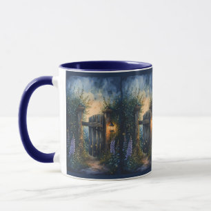 Caneca Portão de Jardim Encantado Sob o Céu de Vaga-Lumes