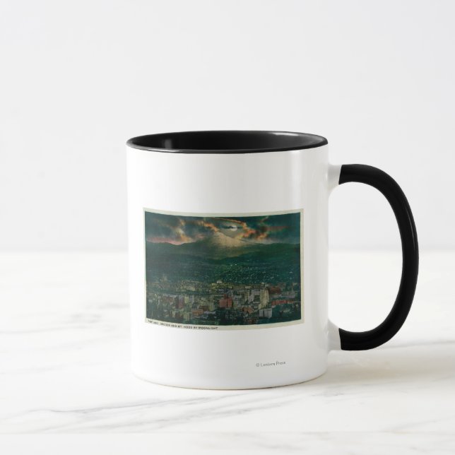 Caneca Portland e Mt. Hood por Moonlight (Direita)