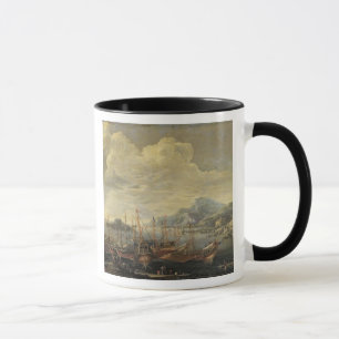 Caneca Porto com farol e navios (óleo em canvas)