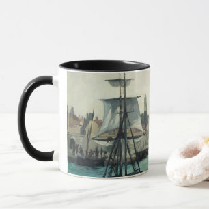 Caneca Porto em Calais por Manet, Arte Impressionista Ant