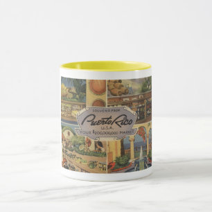 Caneca Porto Rico Souvenir 1950 - Vintage