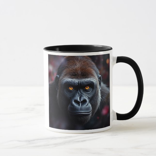 Caneca  Portrait photographique d'un gorille (Direita)