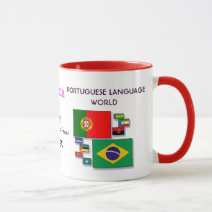 Caneca portuguesa do mundo da língua