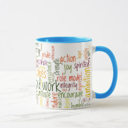 Caneca Positividade inspirador das palavras #2 em cada