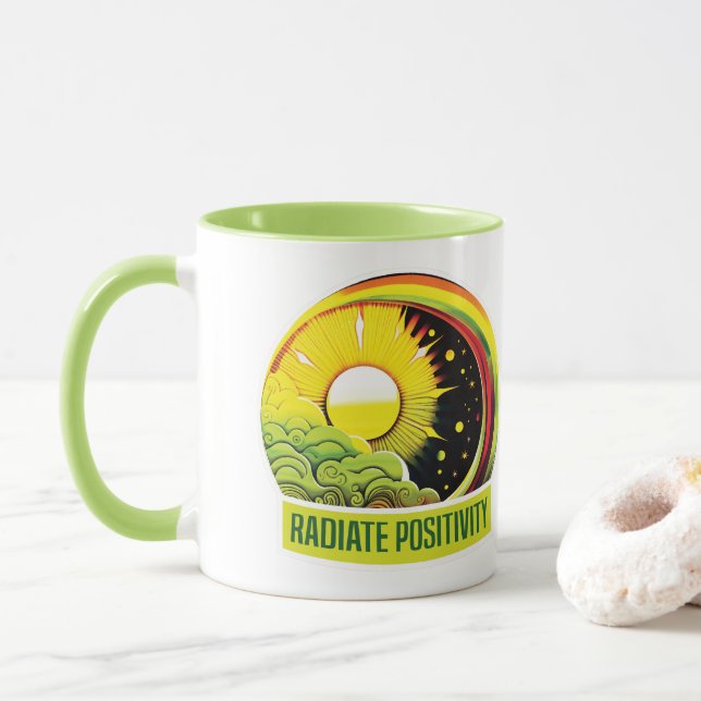 Caneca Positividade radiada (Com Donut)